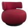 Roche Bobois swivel chair in red fabric with 2000s patterns.