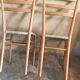 Pair of vintage chairs 1960-80's in beech braided rope