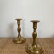 Set of 2 brass candlestick candle holders
