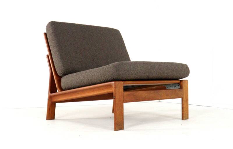 Komfort lounge chair 'Nimtofte' - Brown - danish design in teak