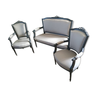 Seat lounge and pair of armchairs