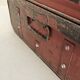 Old metal and brass travel trunk from the Indian Railway