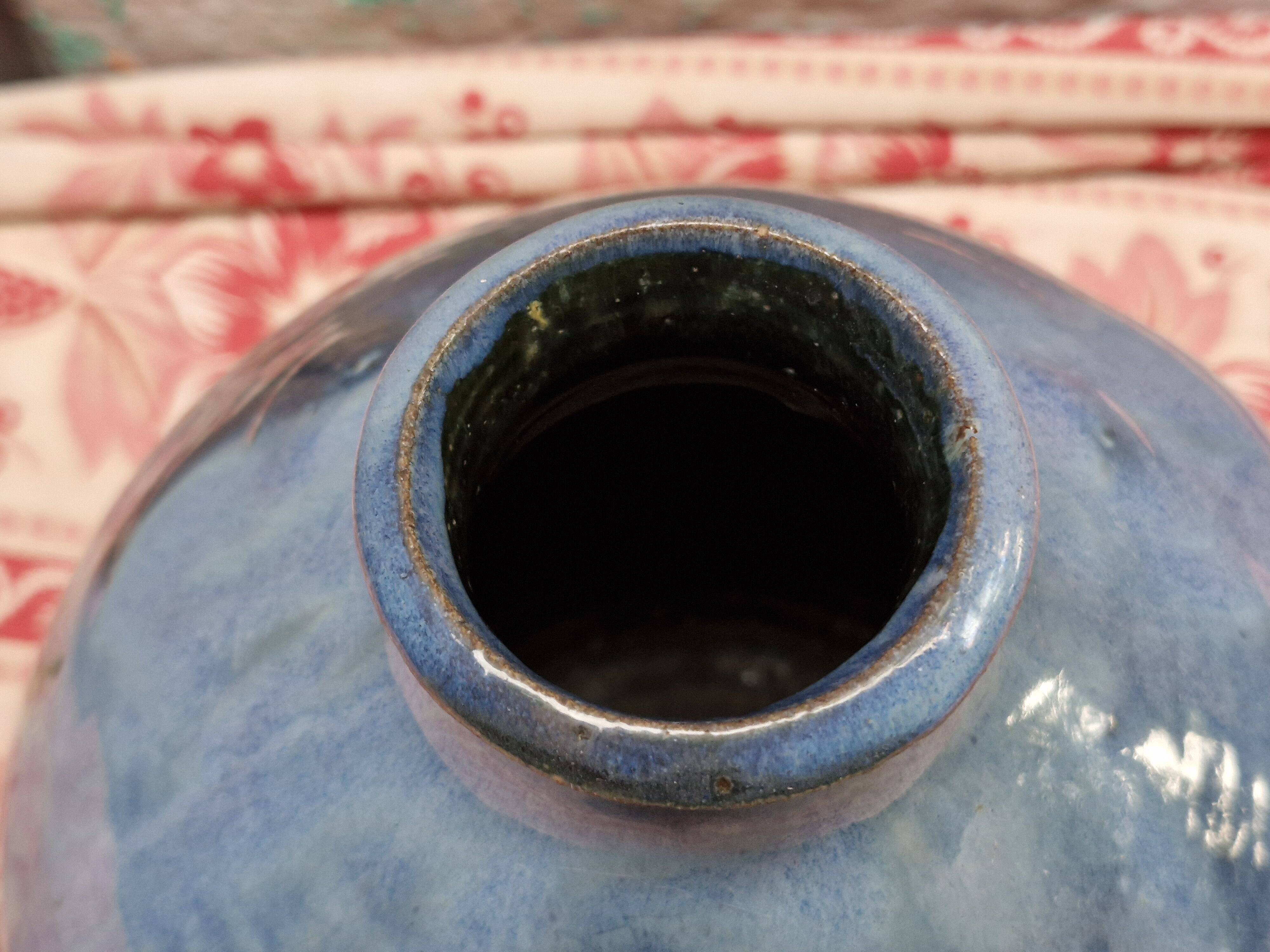 Vintage glazed ceramic vase Signed Z Karbowski