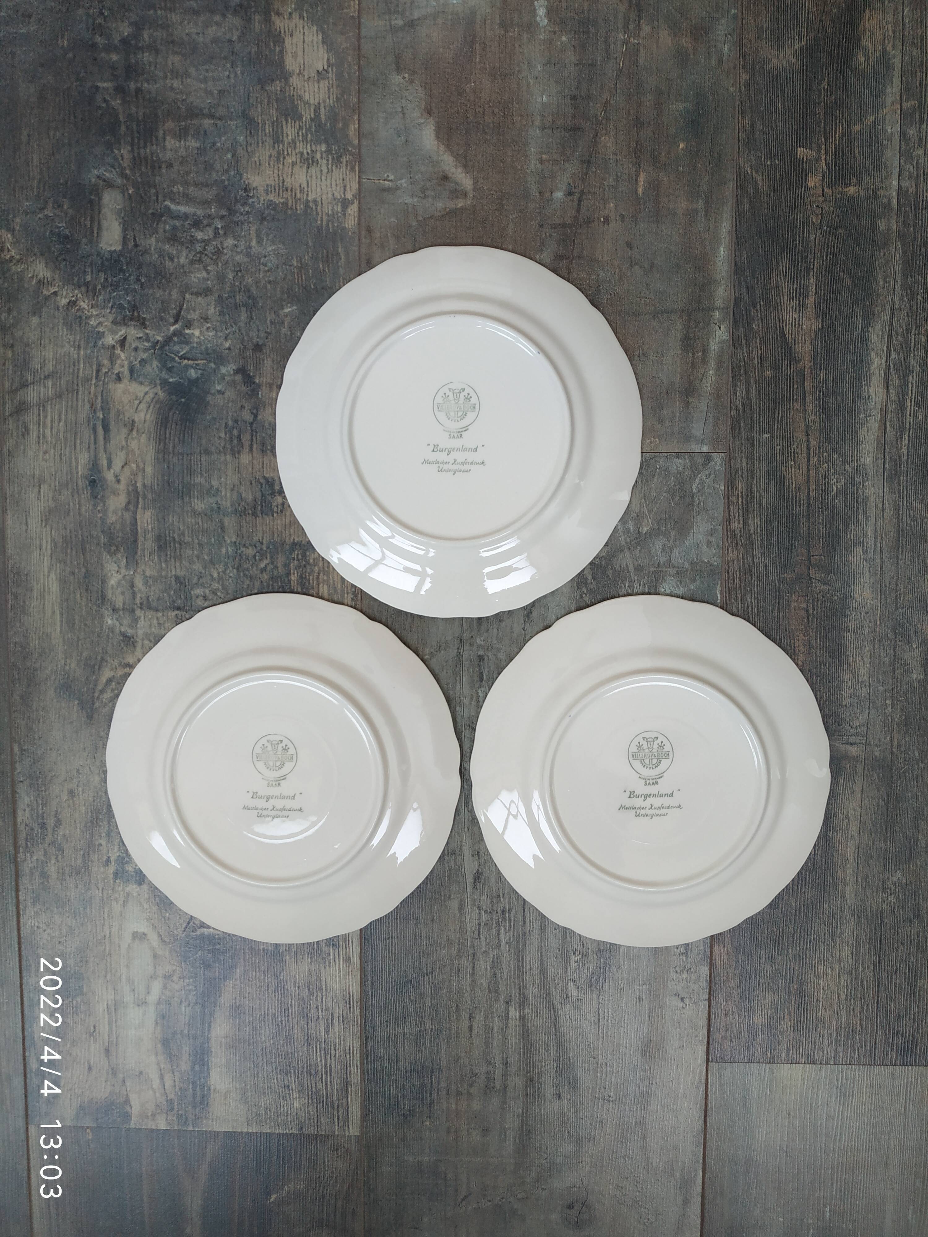 Trio assiettes à dessert