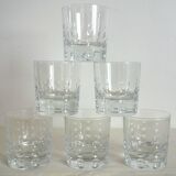 6 heavy crystal whisky glasses JG Durand