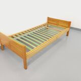 Vintage Mountain Design Les Arcs bed in ash wood from the 60s 70s