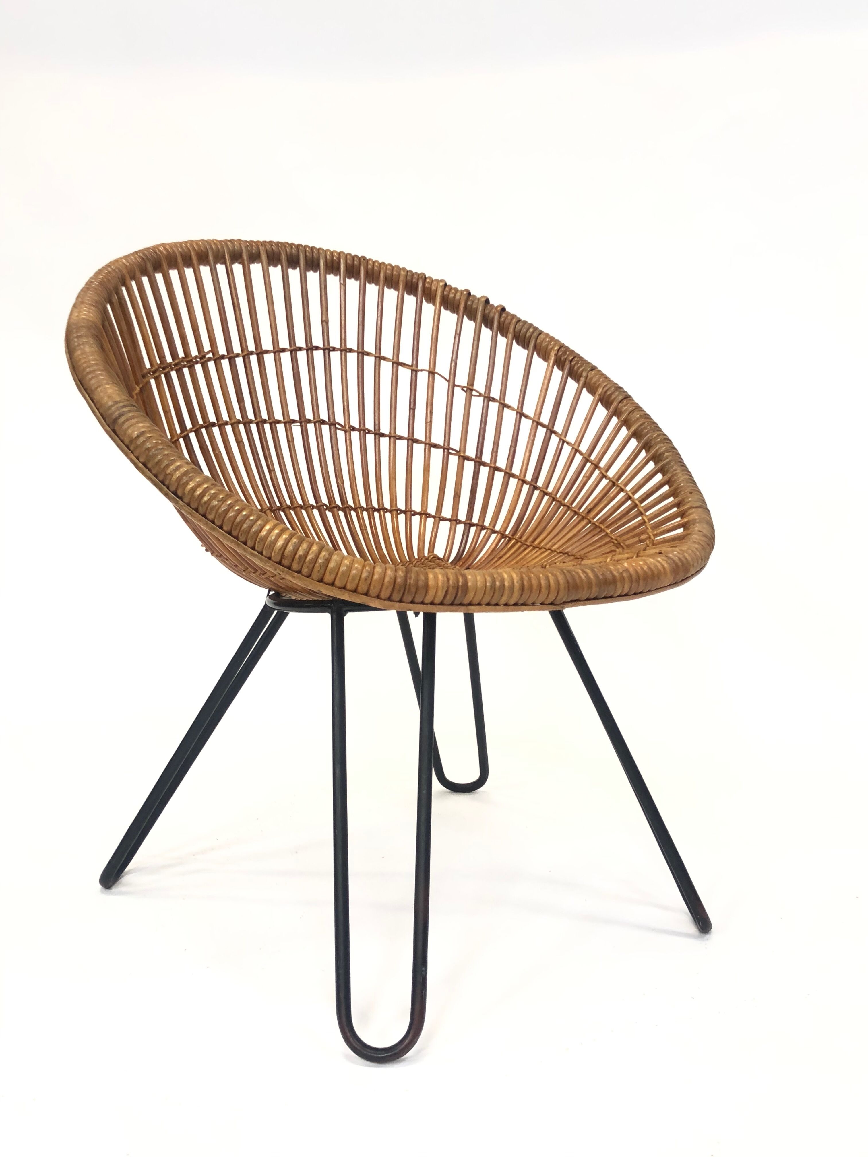 Rohe Noordwolde rattan armchair, 1960, Netherlands