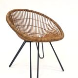 Rohe Noordwolde rattan armchair, 1960, Netherlands