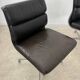 Lot of 2 leather soft pad armchairs chairs EA205 design Charles Eames Herman Miller edition vintage 60s