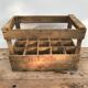 Former VILLA SIMON door bottles x 15 Vintage wooden wine box
