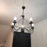 Black art deco pendant lamp