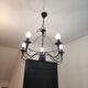 Black art deco pendant lamp