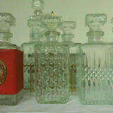 Set of 8 glass decanter crystal