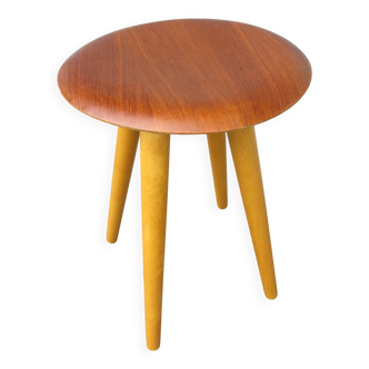 Mid-century Scandinavian teak stool