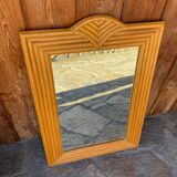 Vintage bamboo large mirror