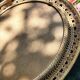 Oval rattan mirror