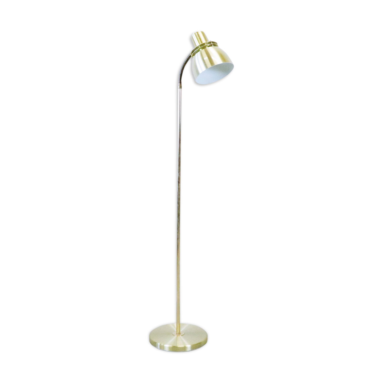 Lampadaire articulé en métal doré