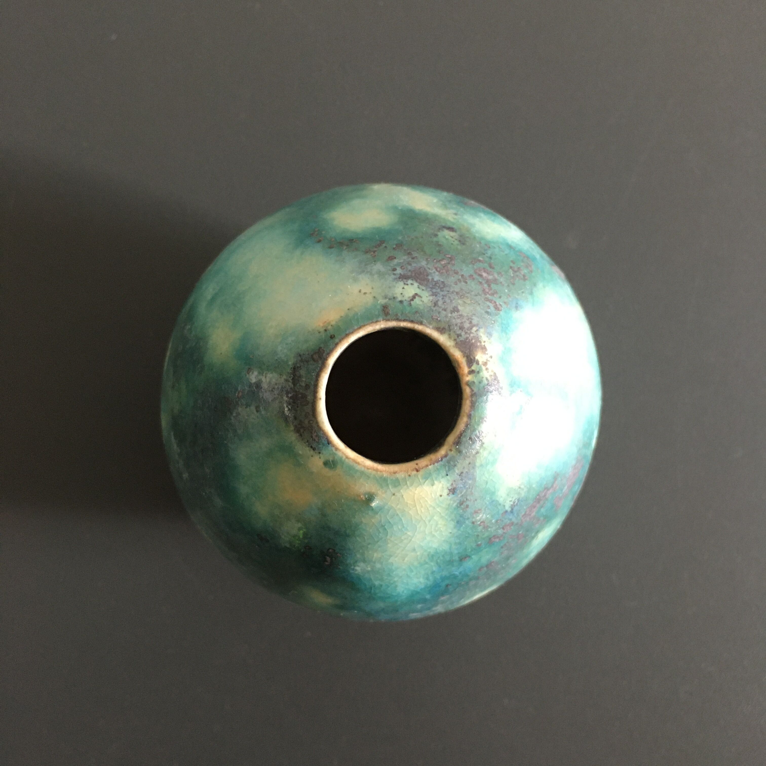 Vase soliflore flammé vert