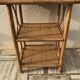 Vintage wicker and rattan shelf
