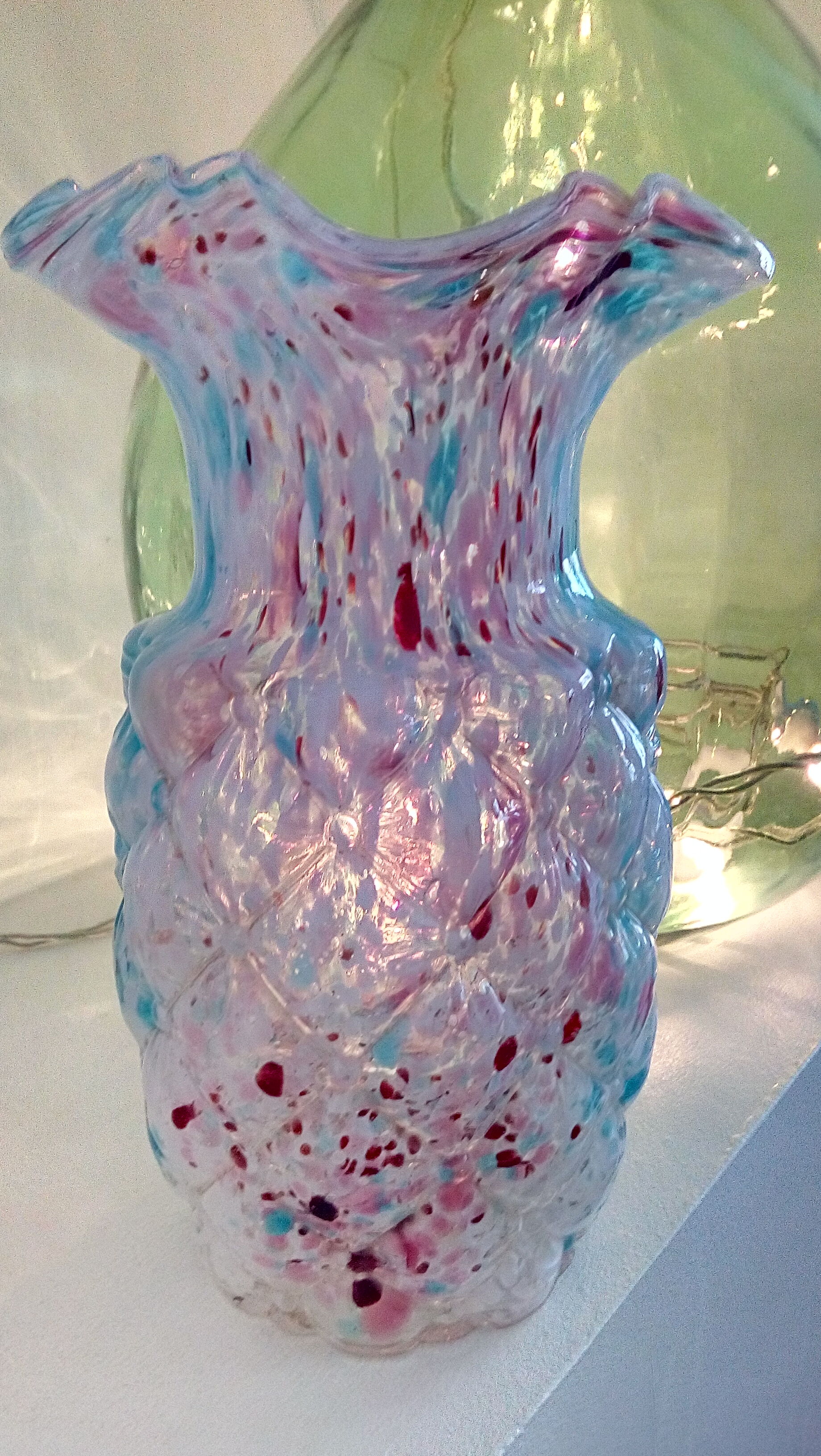Blue Clichy glass vase