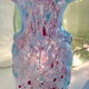 Vase verre de Clichy bleu