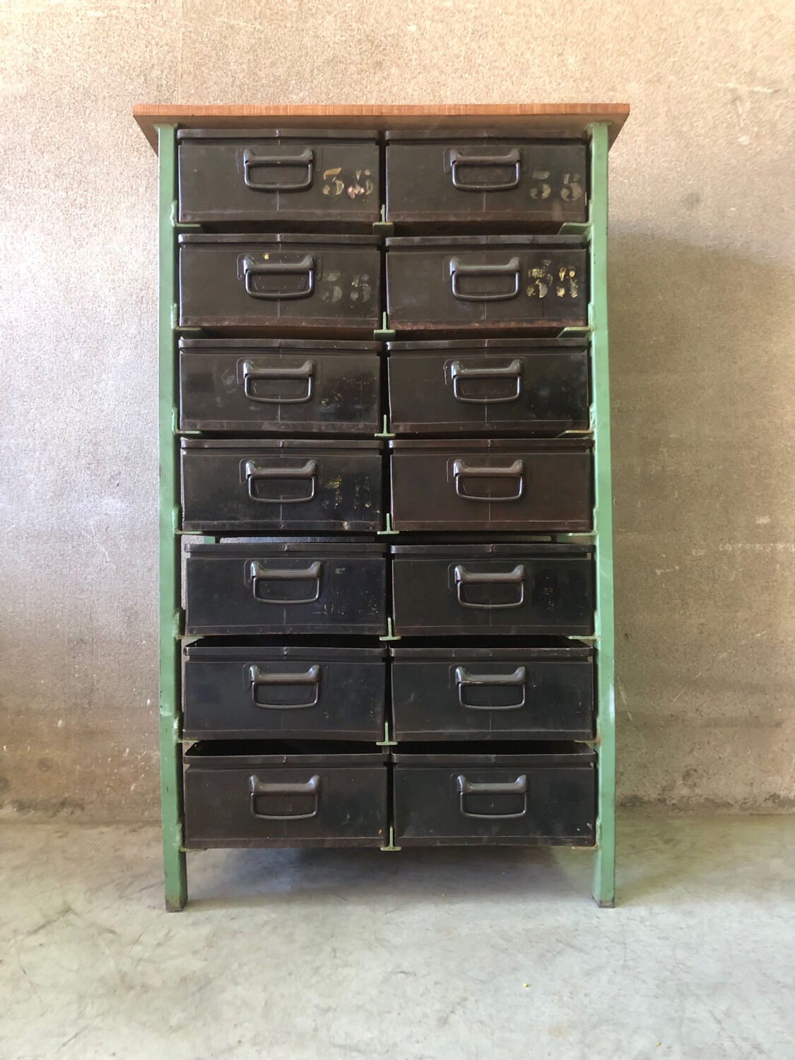 Old trade furniture workshop cabinet