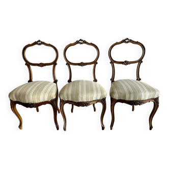 Lot de 3 chaises « pelote »