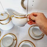 Impeccable Haviland Limoge coffee or tea service in fine porcelain and/or 24 carat