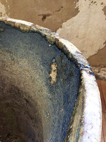 FLOWER pot XXL in glazed earth