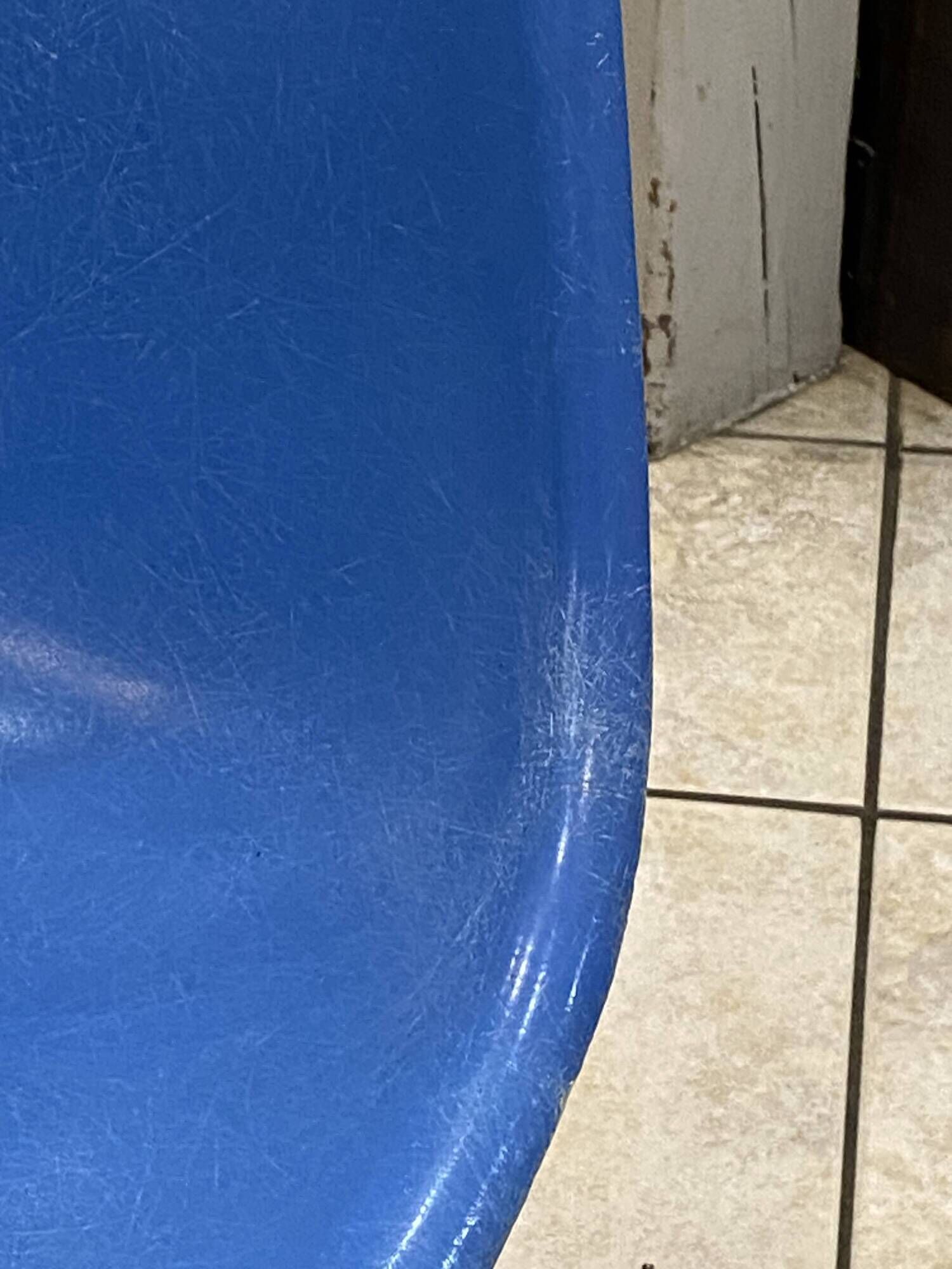 Turquoise blue DSR Eiffel fiberglass chair Eames Herman Miller vintage