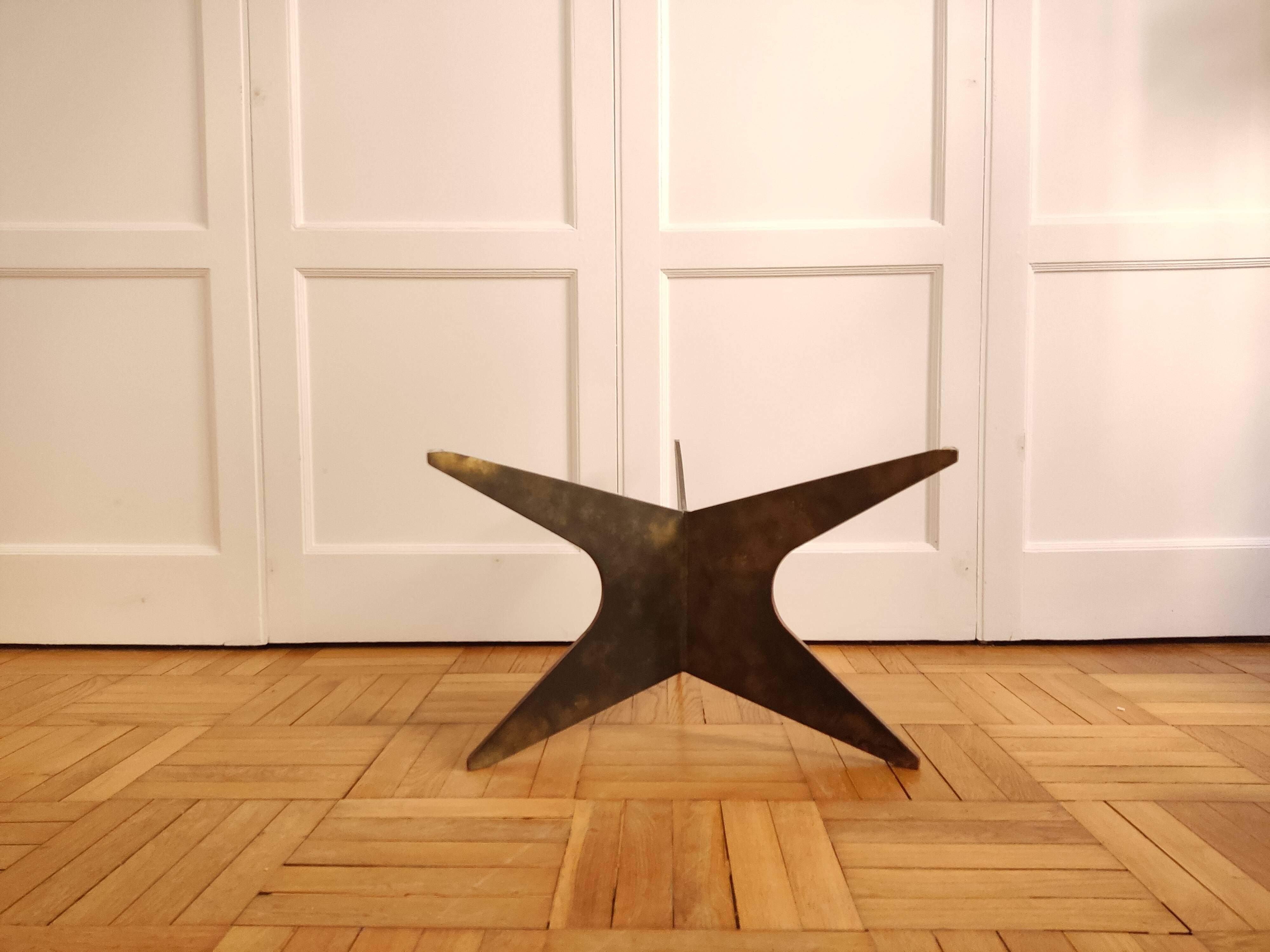 Weathered iron coffee table 1960