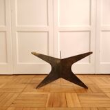 Table basse fer patiné nuagée 1960