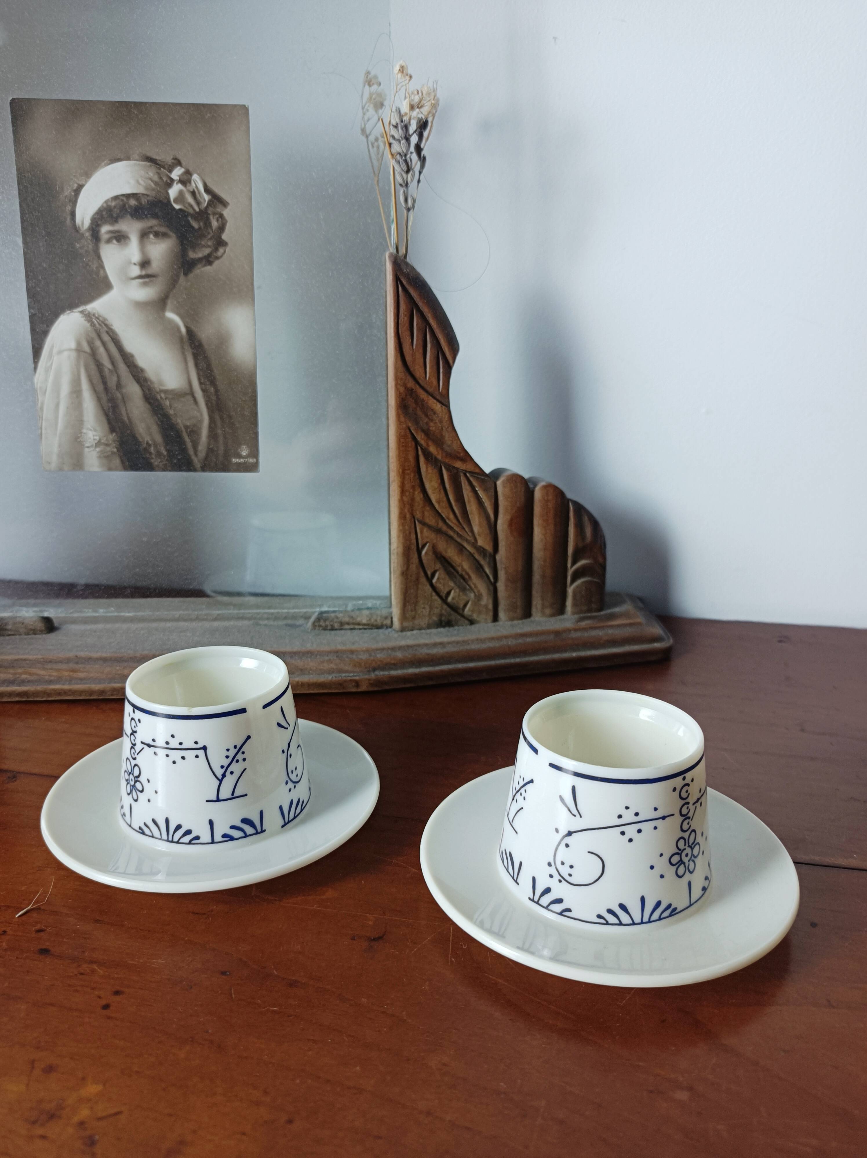 Set of 2 egg cups, Copenhagen decor