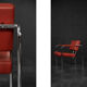 Scandinavian Bauhaus chrome armchairs