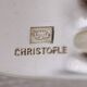 Christofle Spatours 12 table forks, 20.7 cm, silver-plated metal in perfect condition.