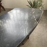 Addor 60s sculptural marble and brass coffee table