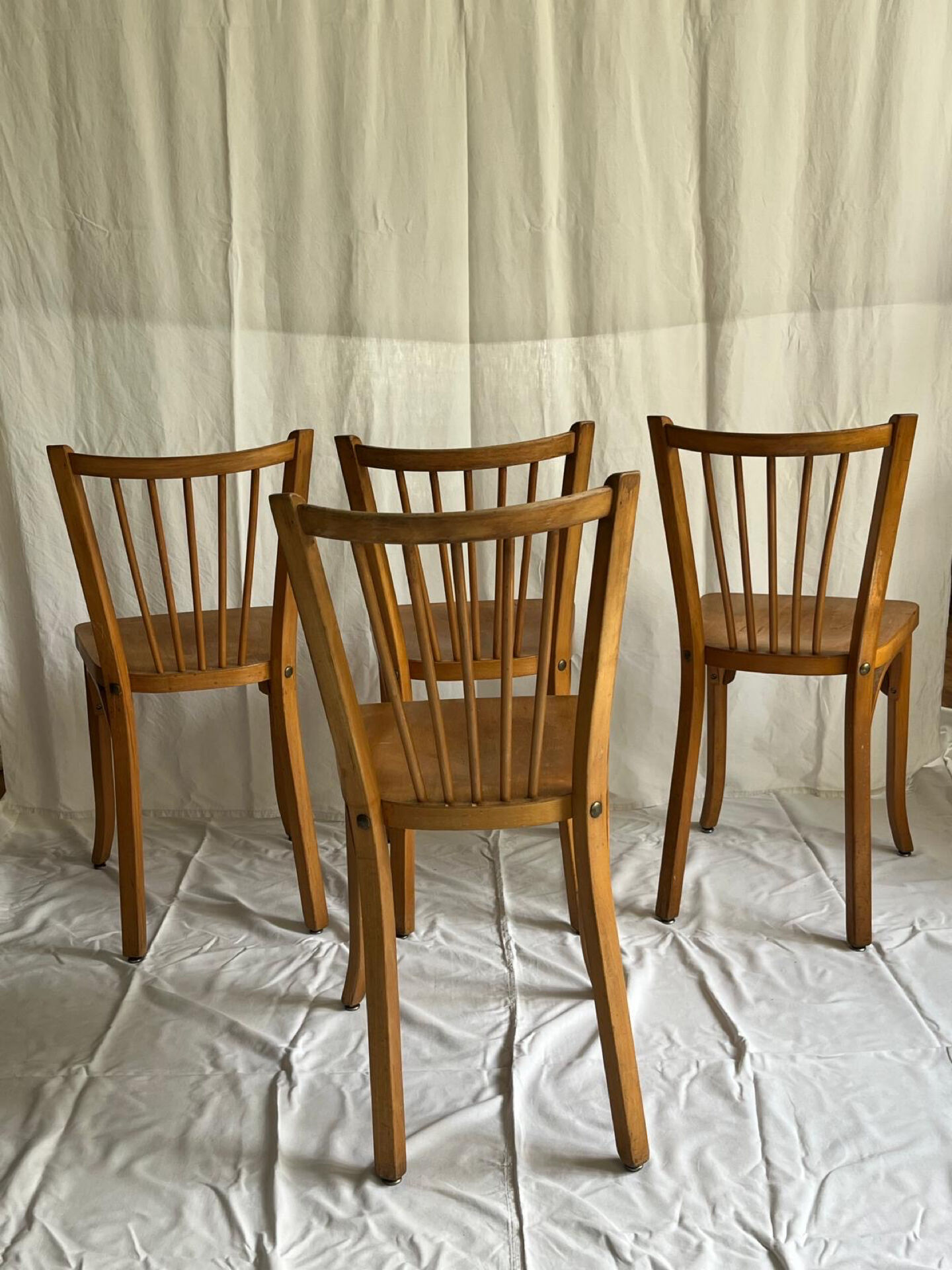 Lot de 4 chaises bistrot Baumann