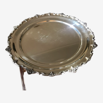 Silver metal stand tray