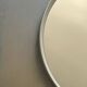 Large round white mirror space age design from around 1970.