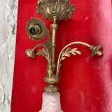 Antique bronze ceiling light in Louis XV style, height 50 cm.