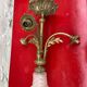 Antique bronze ceiling light in Louis XV style, height 50 cm.