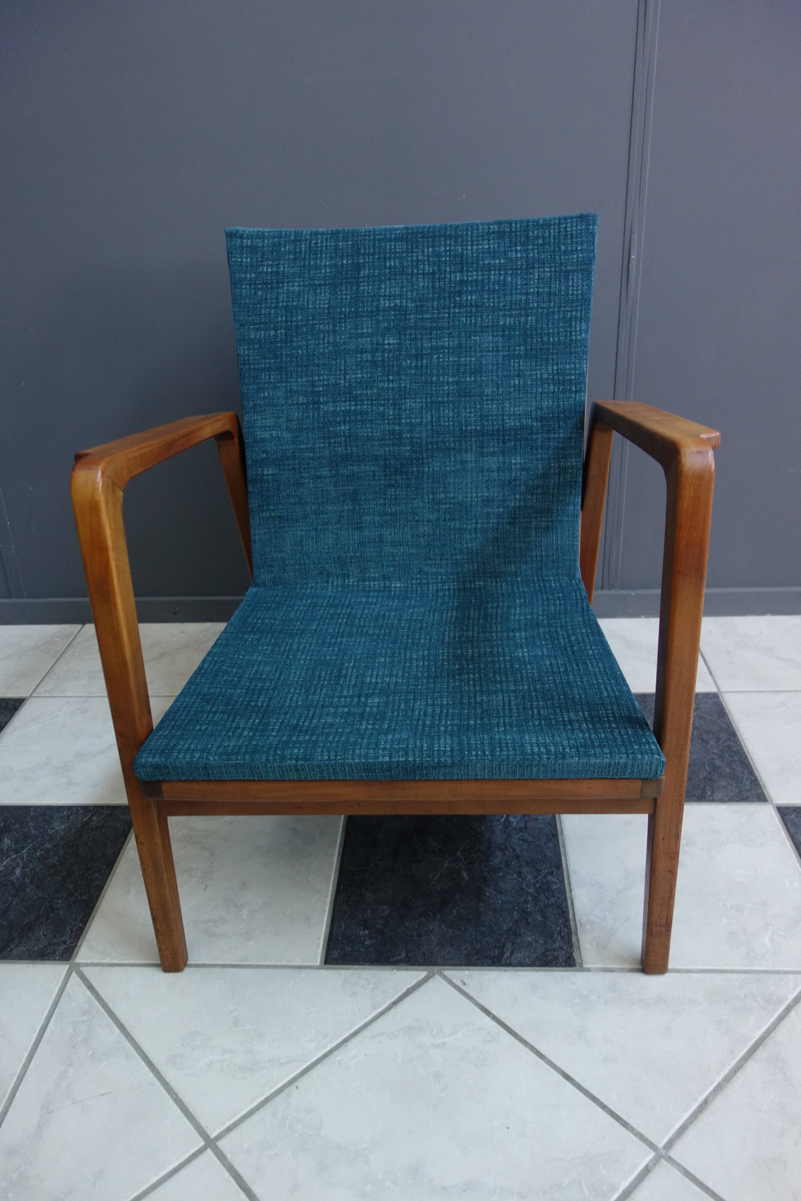 Fauteuil Knoll Antimot bleues années 1960