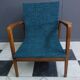 Fauteuil Knoll Antimot bleues années 1960