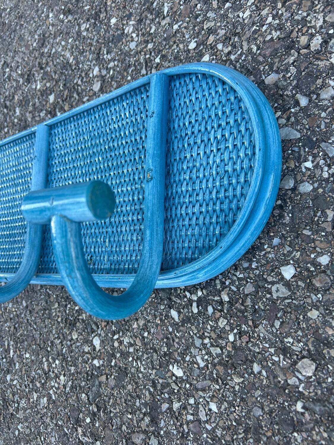 Rattan wall coat rack