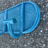 Rattan wall coat rack