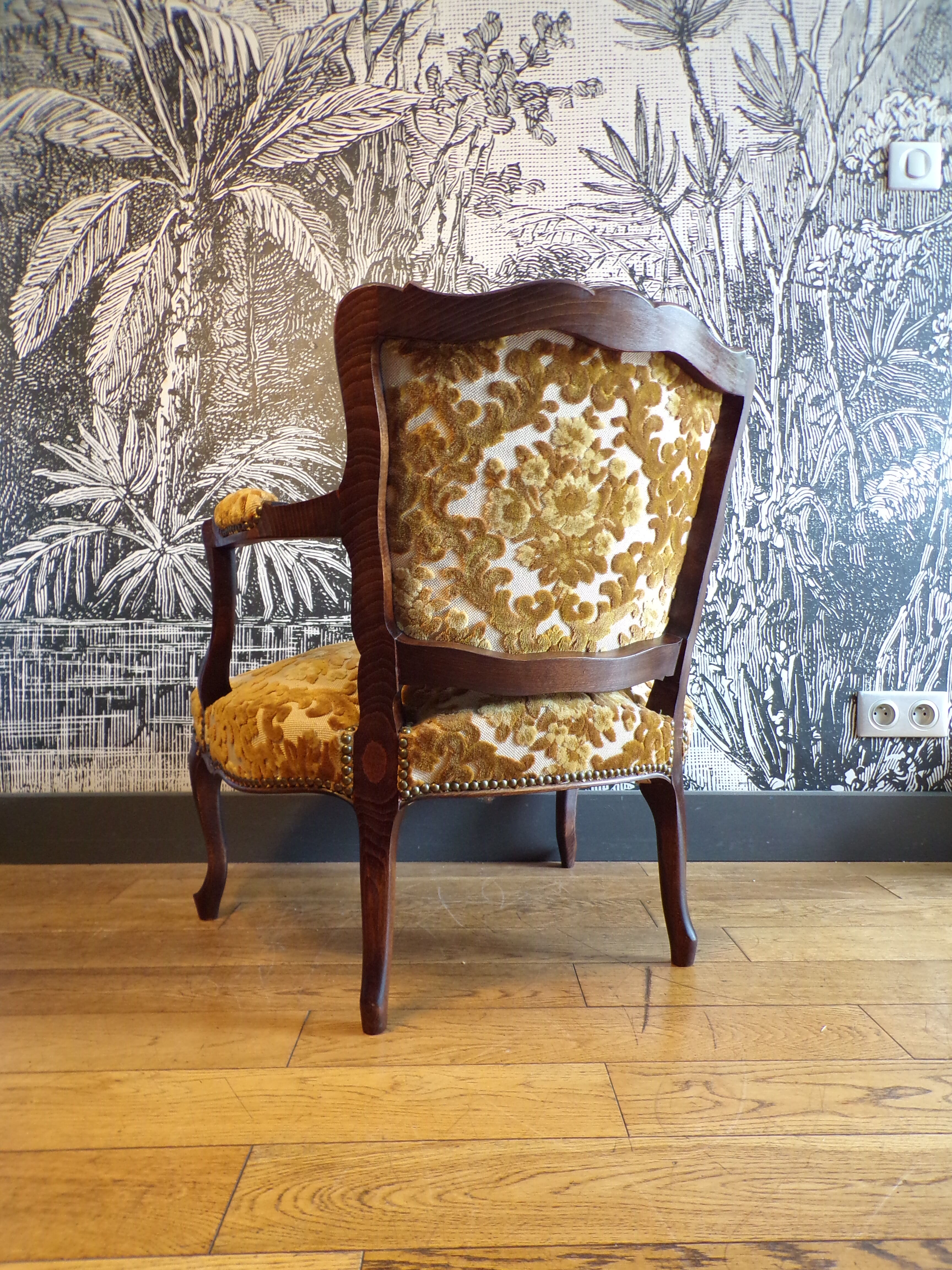 Louis XV style low armchair