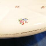 Porcelain fruit cup Sarreguemines Digoin Ancient flower bouquet