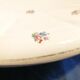 Porcelain fruit cup Sarreguemines Digoin Ancient flower bouquet