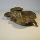 Brass inkwell