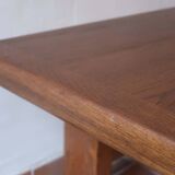 Large solid retractable coffee table